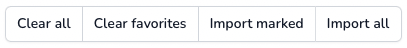 Favorit export menu