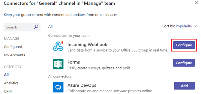 This screenshot shows how to configure and upload an image for your webhooks