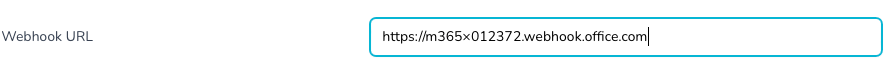 Copied webhook URL to the field in the settings